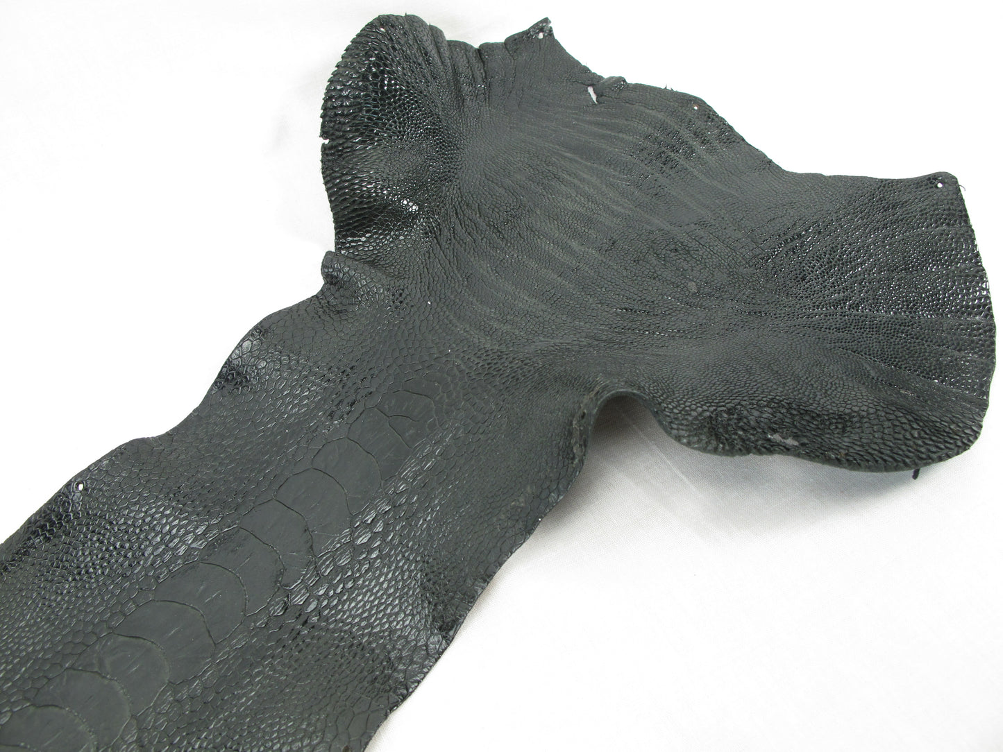 Genuine Ostrich Leg Skin with Claw Leather Hide Pelt