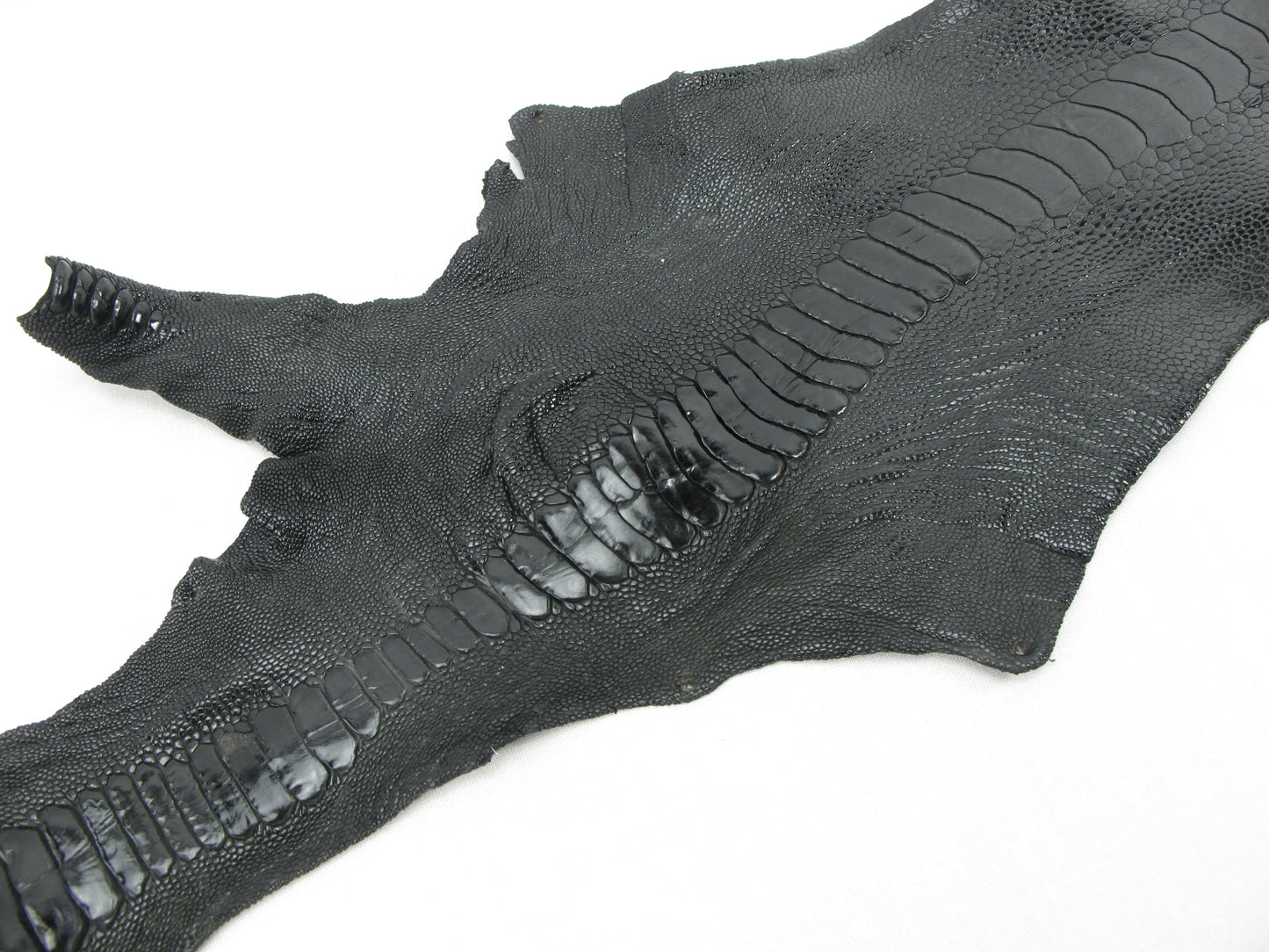 Genuine Ostrich Leg Skin with Claw Leather Hide Pelt