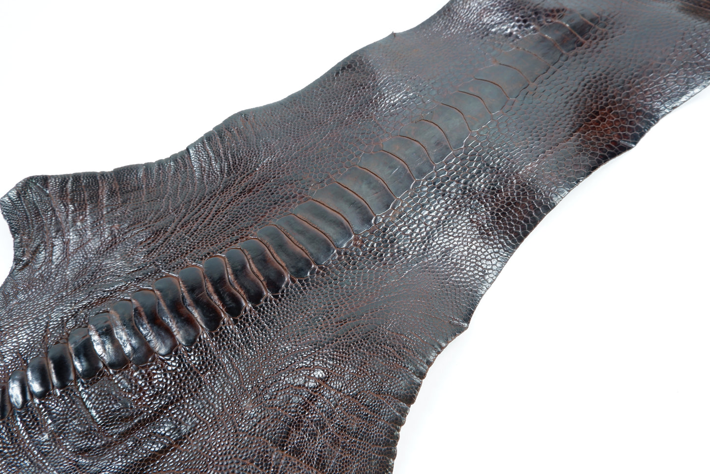 Genuine Ostrich Leg Skin with Claw Leather Hide Pelt