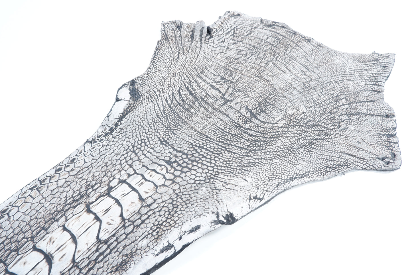 Genuine Ostrich Leg Skin with Claw Leather Hide Pelt