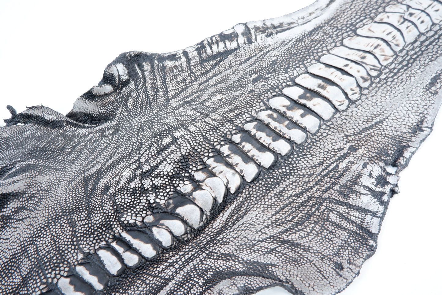 Genuine Ostrich Leg Skin with Claw Leather Hide Pelt