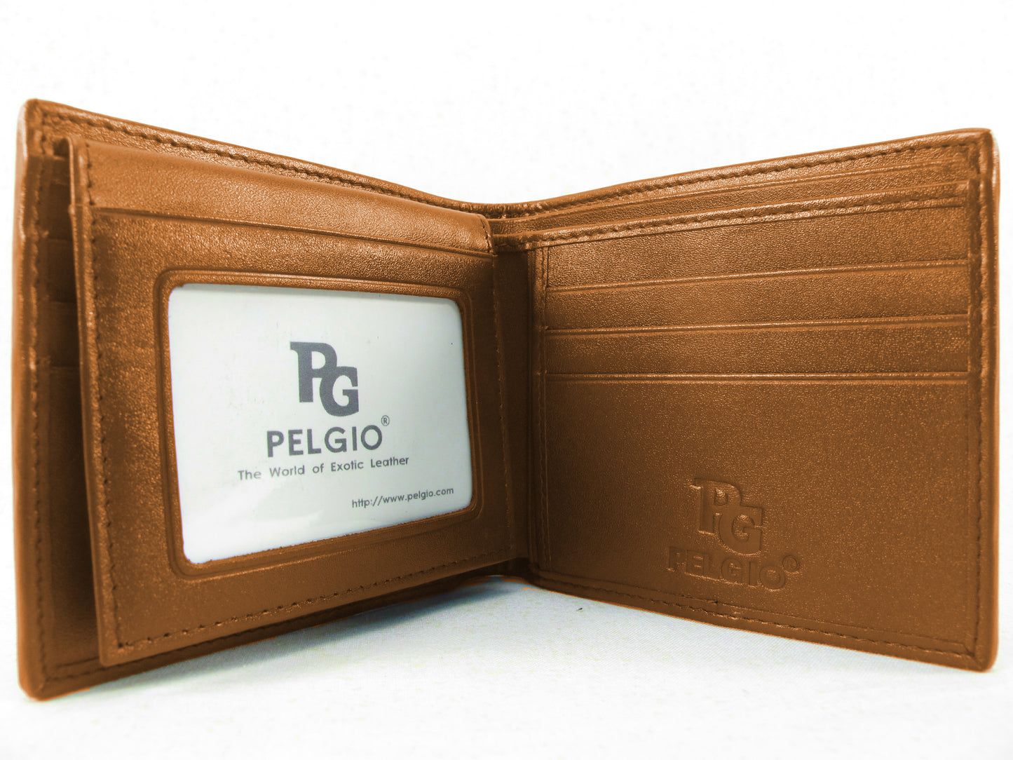 Genuine Caiman Crocodile Hornback Skin Leather Bifold Wallet