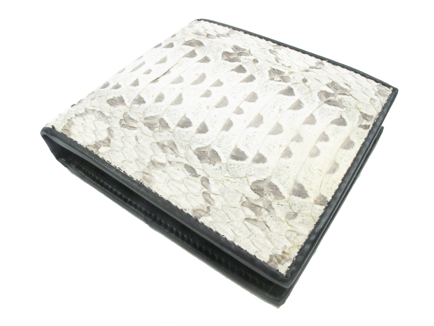 Genuine Viper Snake Belly Skin Leather Bifold Wallet