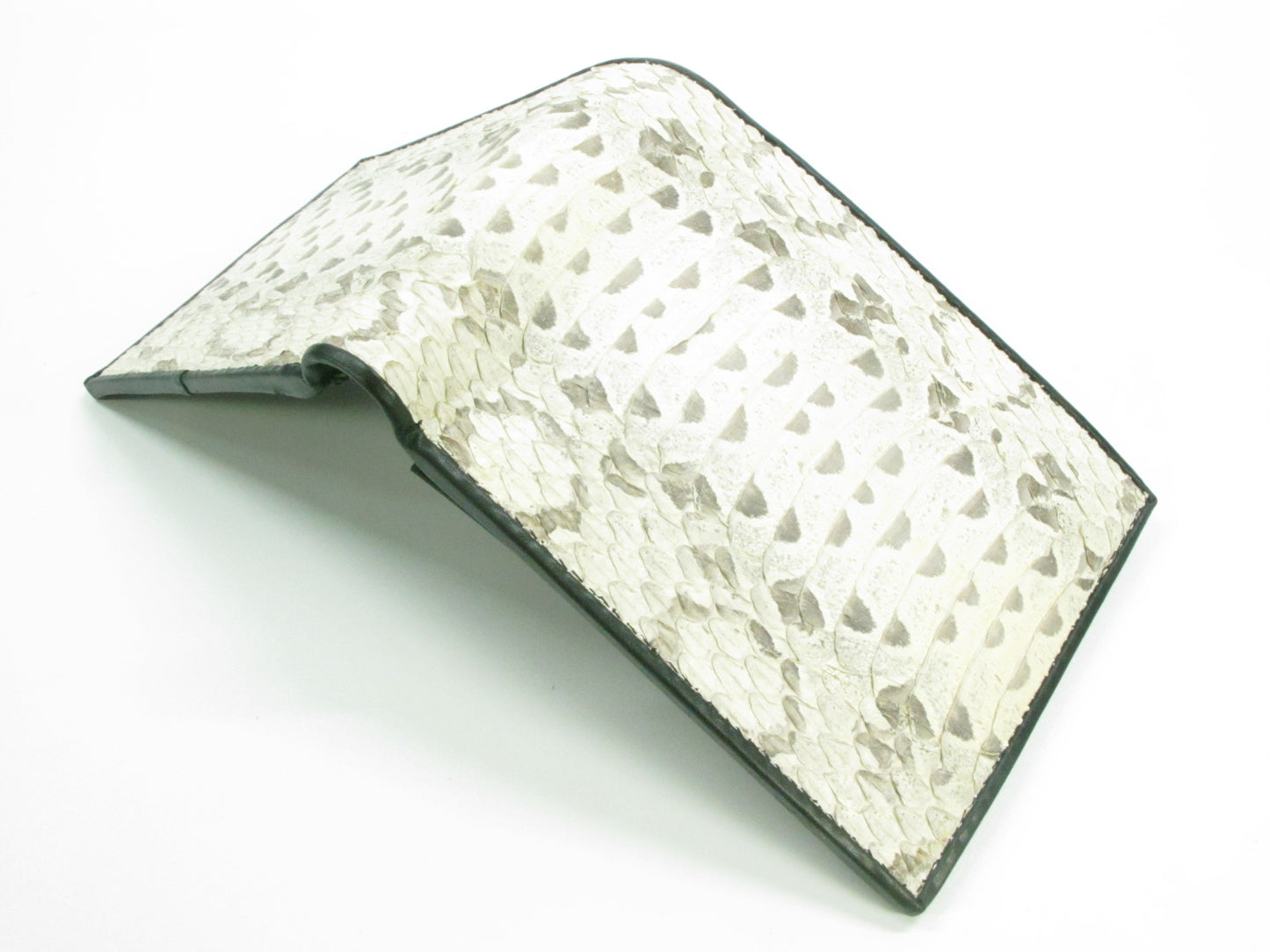 Genuine Viper Snake Belly Skin Leather Bifold Wallet