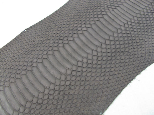 Genuine Masked Water Snake Belly Skin Leather Hide Pelt Brown