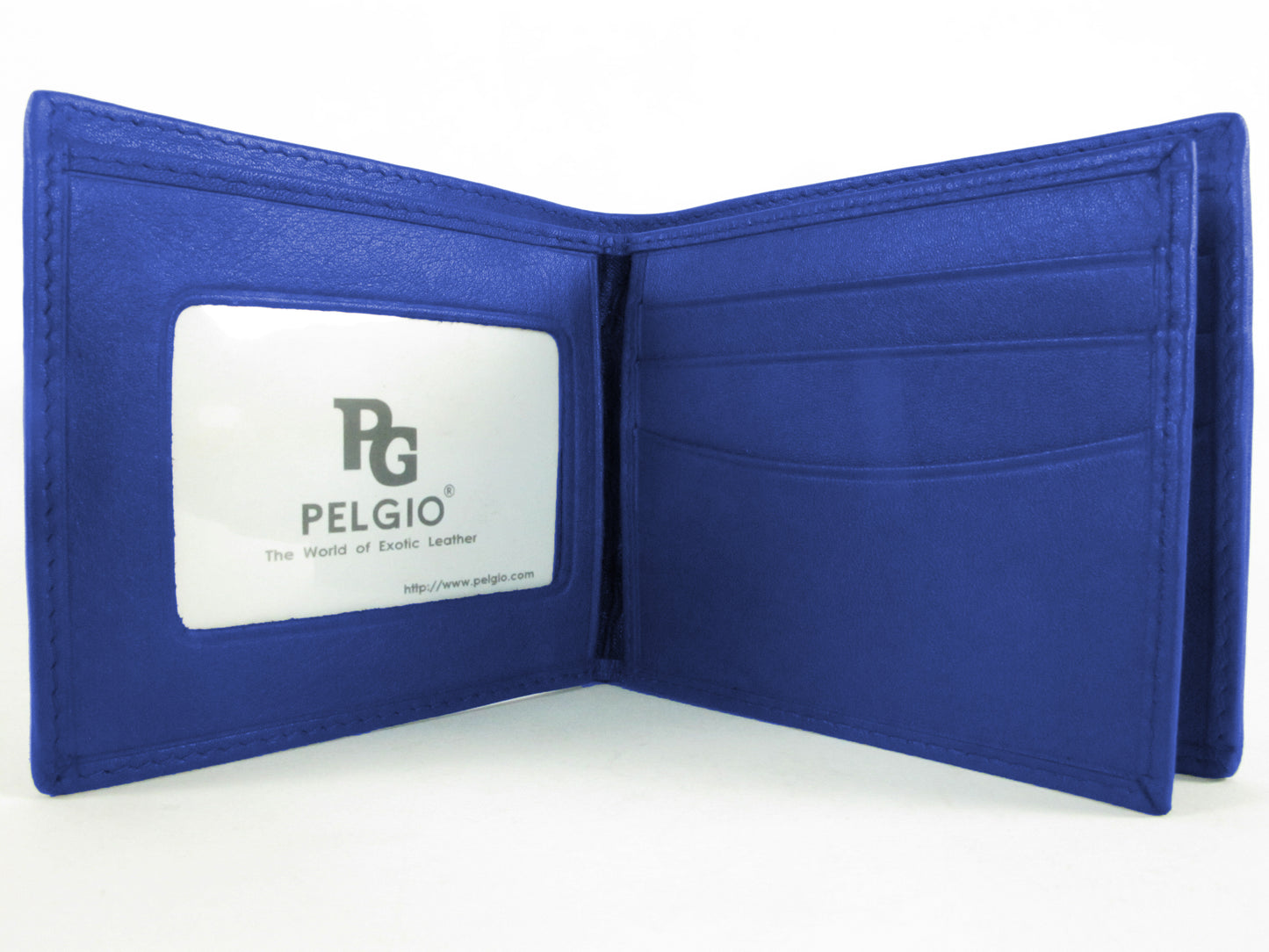 Genuine Polished Stingray Skin Leather Intrecciato Men's Bifold Handmade Wallet