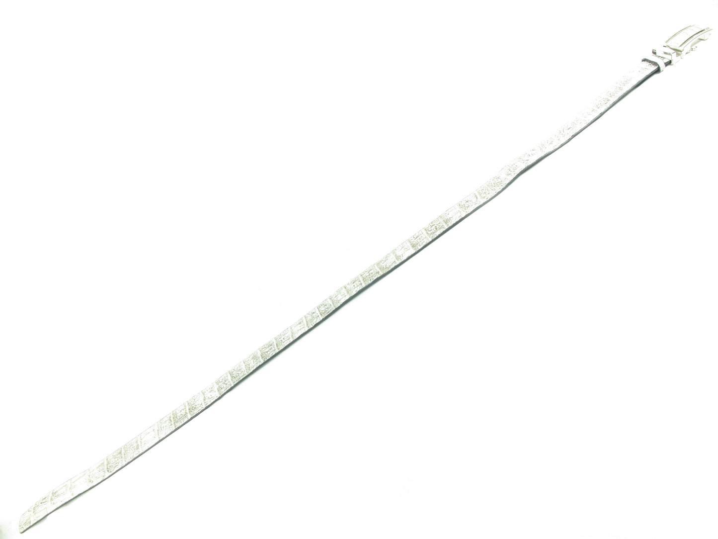 Genuine Crocodile Single Hornback Skin Leather Auto Locking Men's Belt