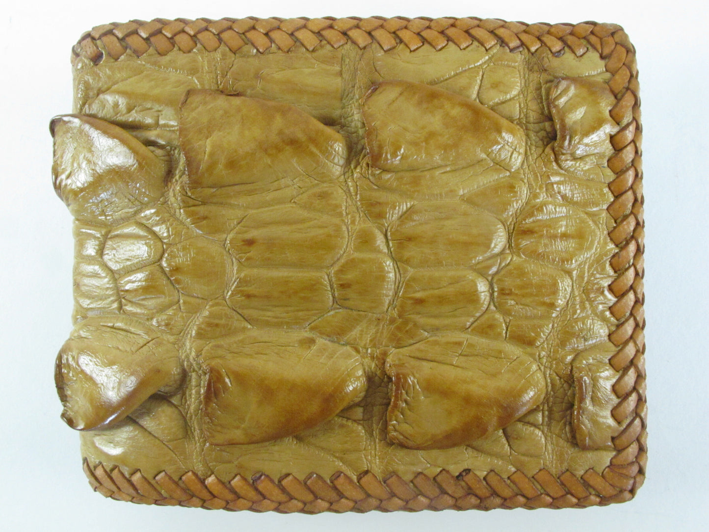 Genuine Crocodile Tail Skin Leather Handmade Bifold Wallet