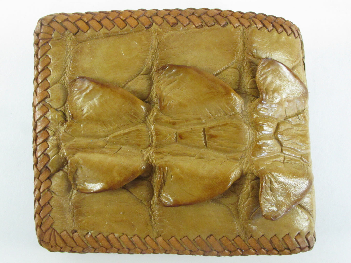 Genuine Crocodile Tail Skin Leather Handmade Bifold Wallet