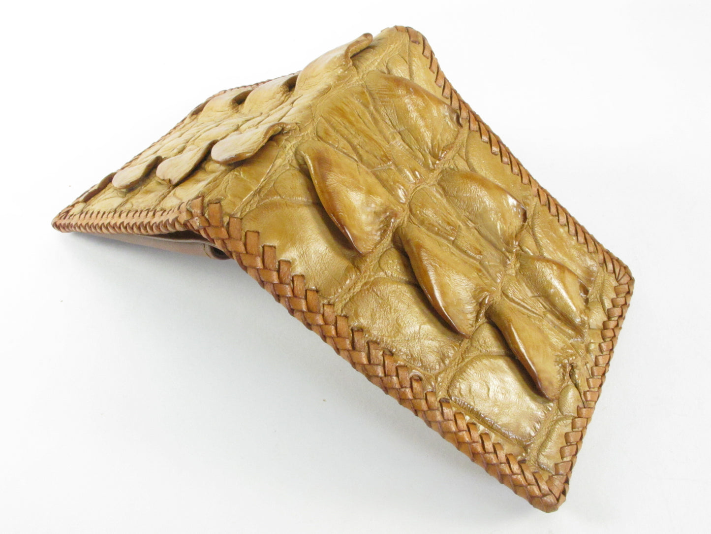 Genuine Crocodile Tail Skin Leather Handmade Bifold Wallet
