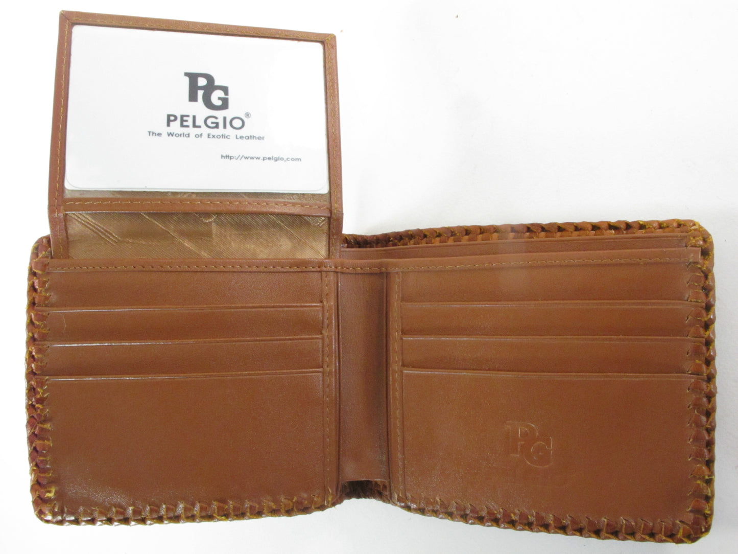 Genuine Crocodile Backbone Skin Leather Handmade Bifold Wallet