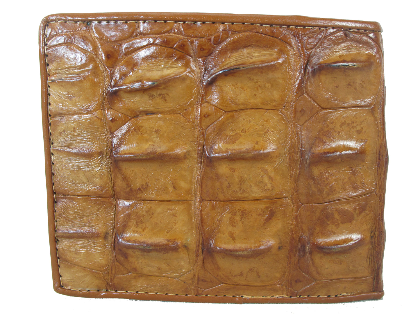 Genuine Crocodile Backbone Skin Leather Men's Bifold Wallet
