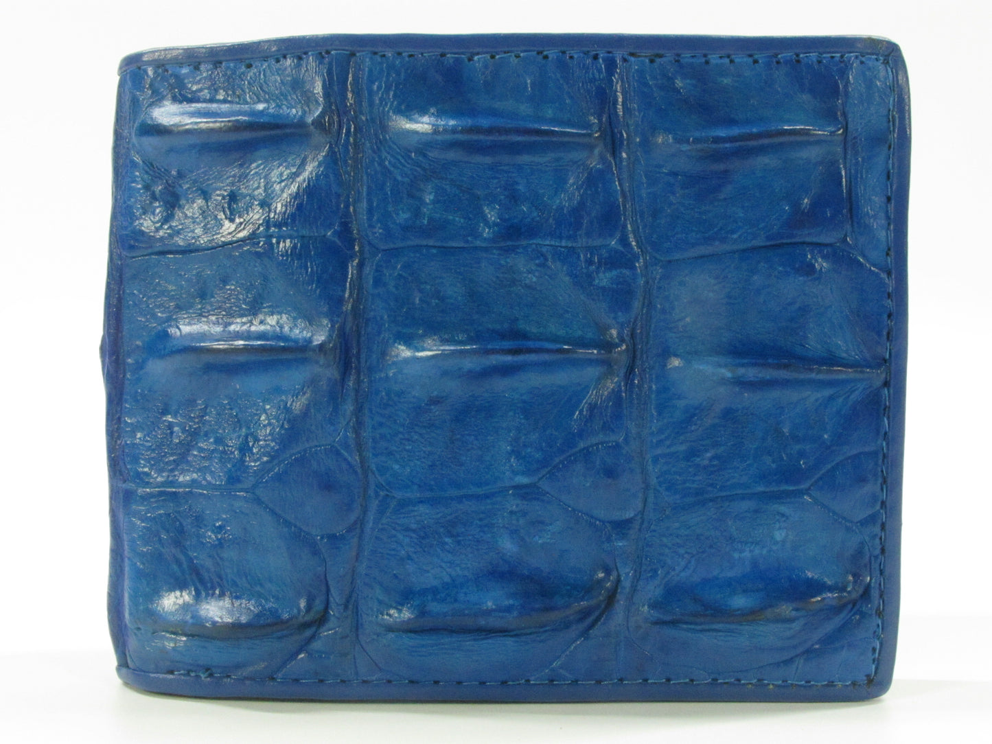 Genuine Crocodile Backbone Skin Leather Men's Bifold Wallet