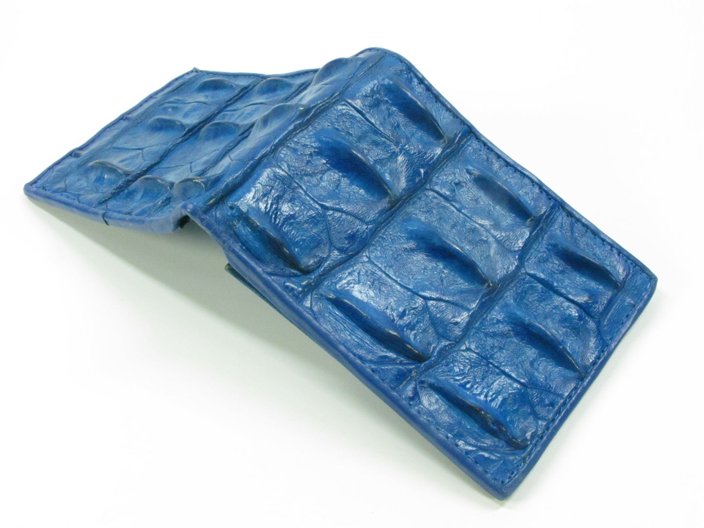 Genuine Crocodile Backbone Skin Leather Men's Bifold Wallet