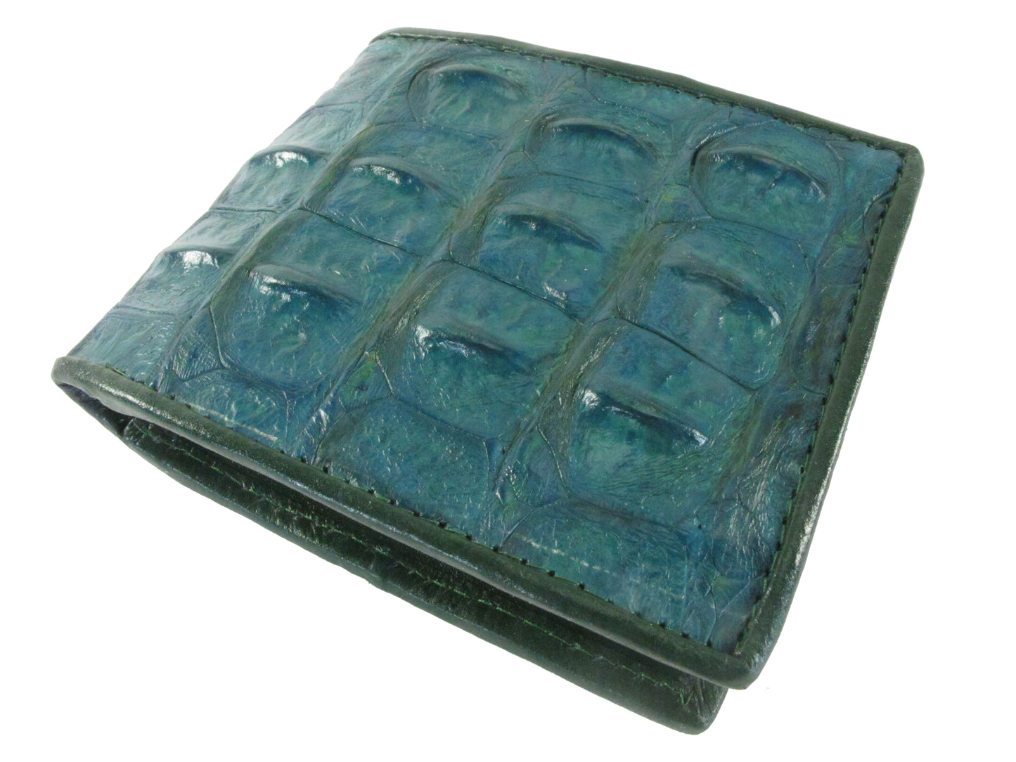 Genuine Crocodile Backbone Skin Leather Men's Bifold Wallet