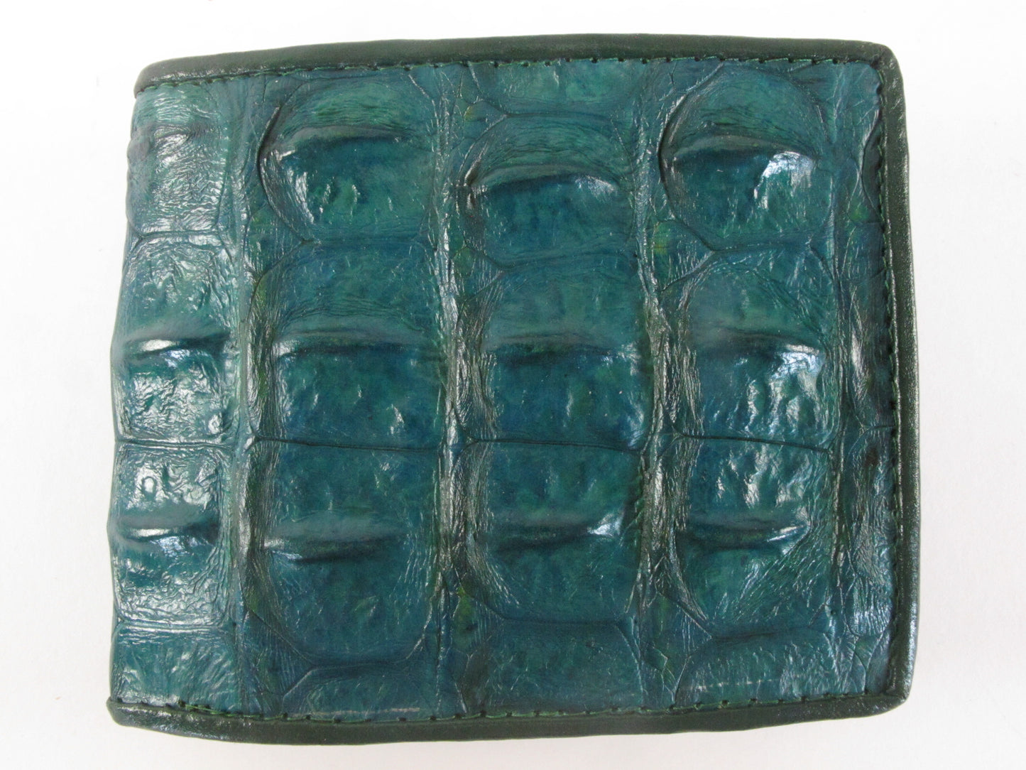 Genuine Crocodile Backbone Skin Leather Men's Bifold Wallet