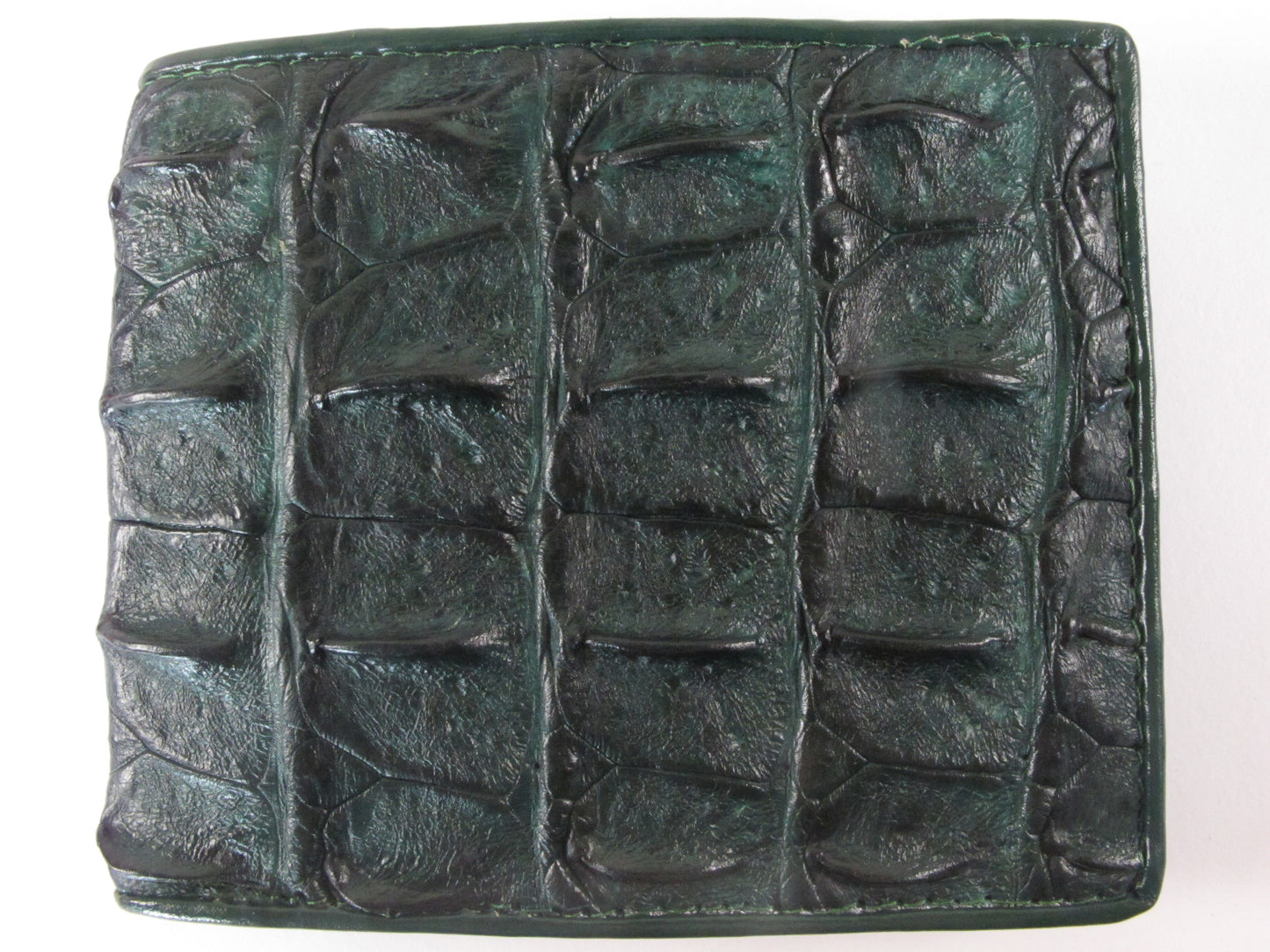 Genuine Crocodile Backbone Skin Leather Men's Bifold Wallet