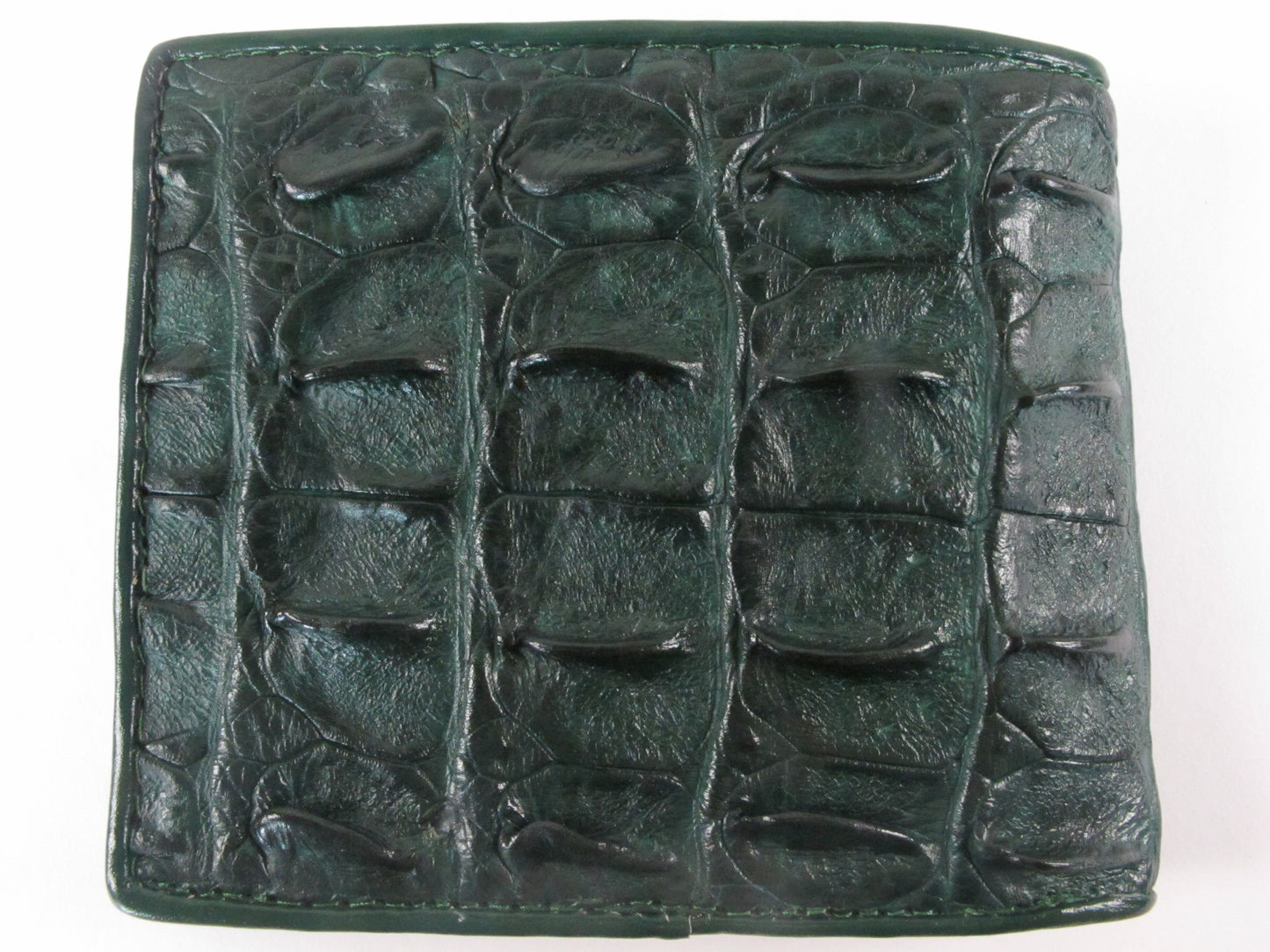 Genuine Crocodile Backbone Skin Leather Men's Bifold Wallet