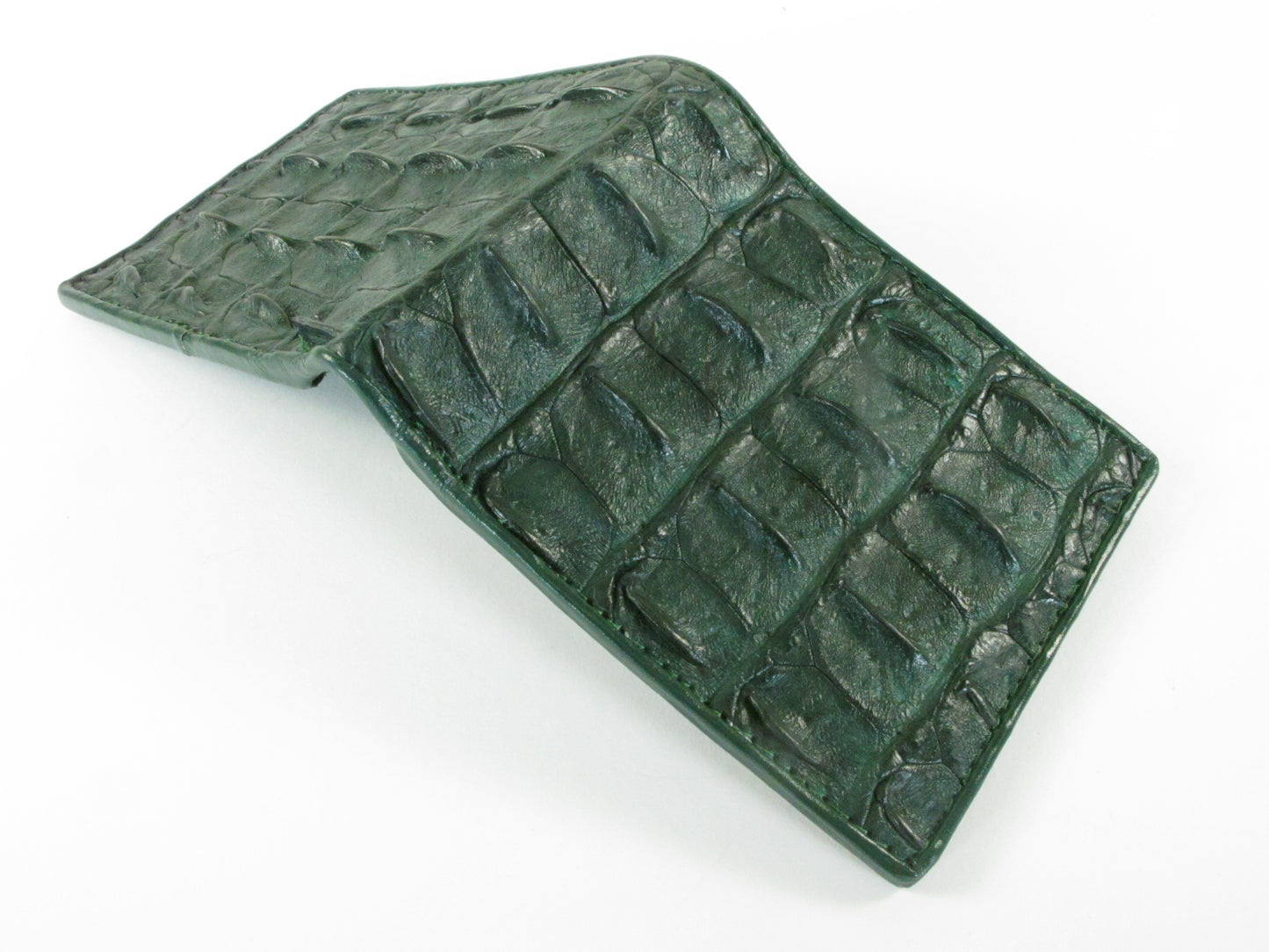 Genuine Crocodile Backbone Skin Leather Men's Bifold Wallet