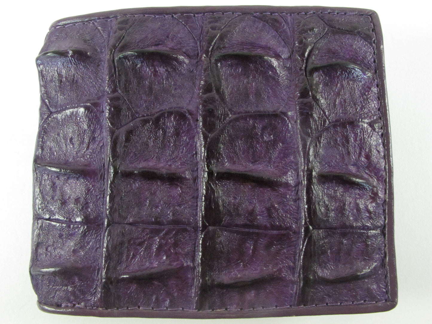 Genuine Crocodile Backbone Skin Leather Men's Bifold Wallet