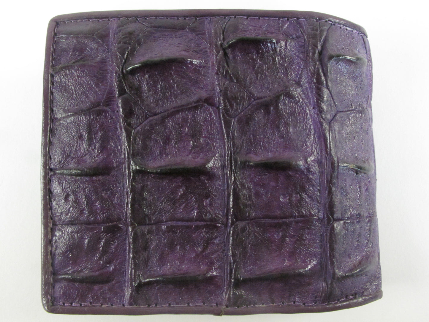 Genuine Crocodile Backbone Skin Leather Men's Bifold Wallet