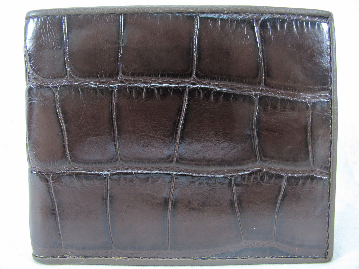 Genuine Crocodile Belly Skin Leather Luxury Bifold Wallet