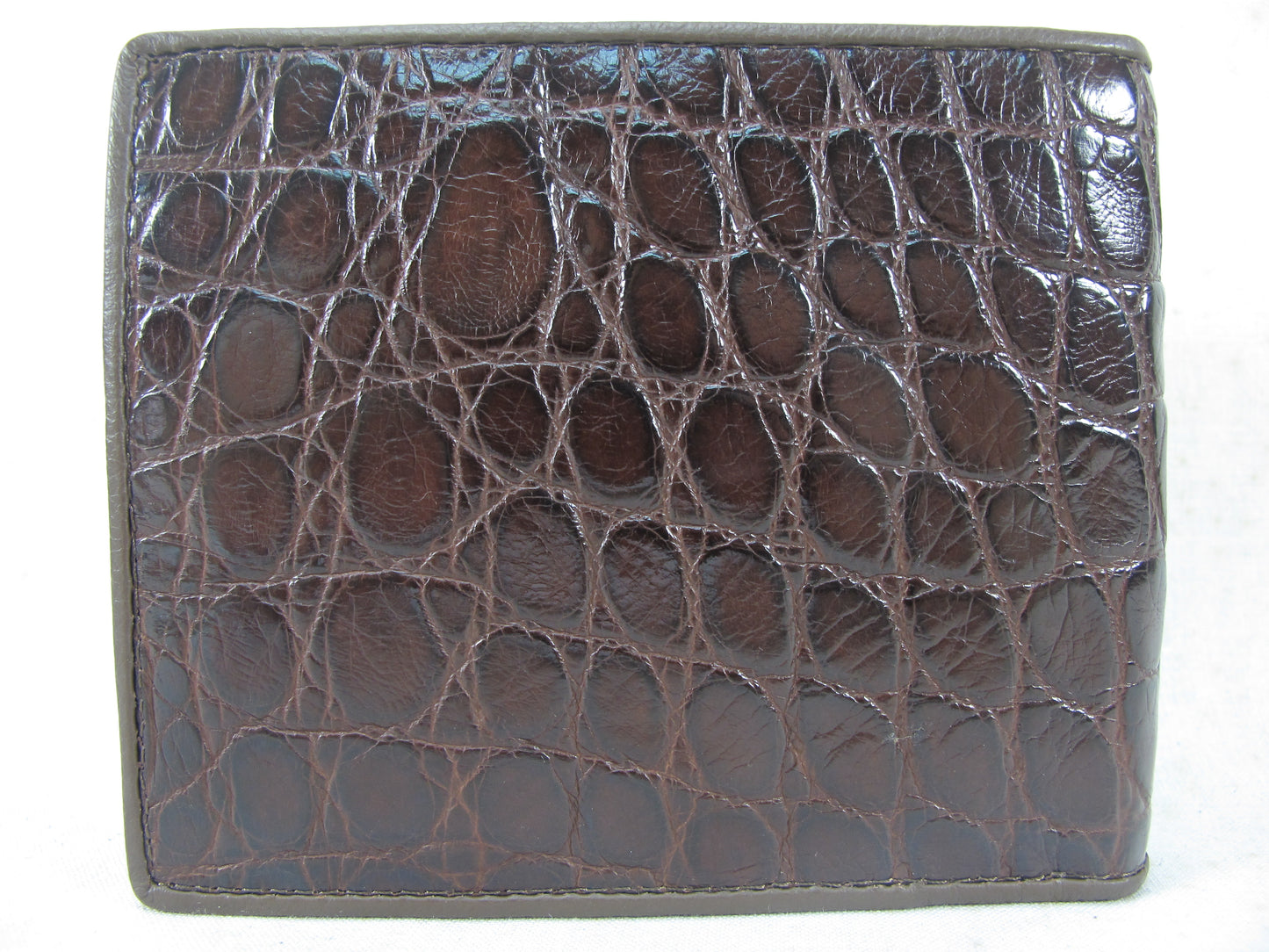 Genuine Crocodile Belly Skin Leather Luxury Bifold Wallet