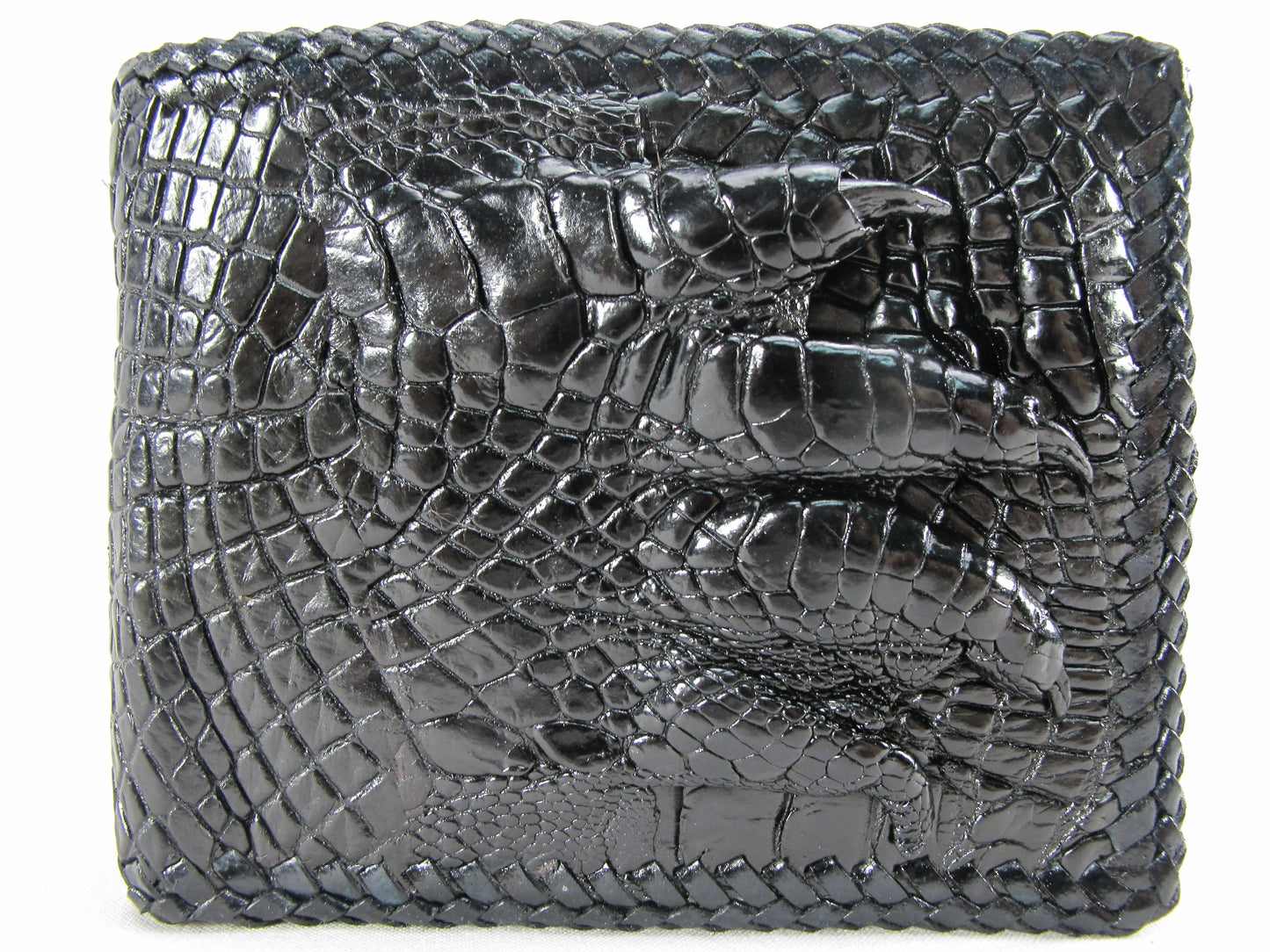 Genuine Crocodile Foot Claw Skin Leather Handmade Bifold Wallet