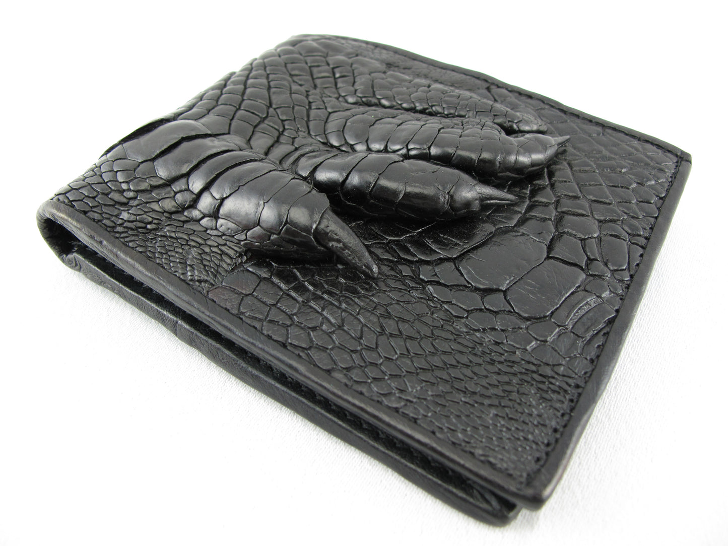 Genuine Crocodile Foot Claw Skin Leather Bifold Wallet
