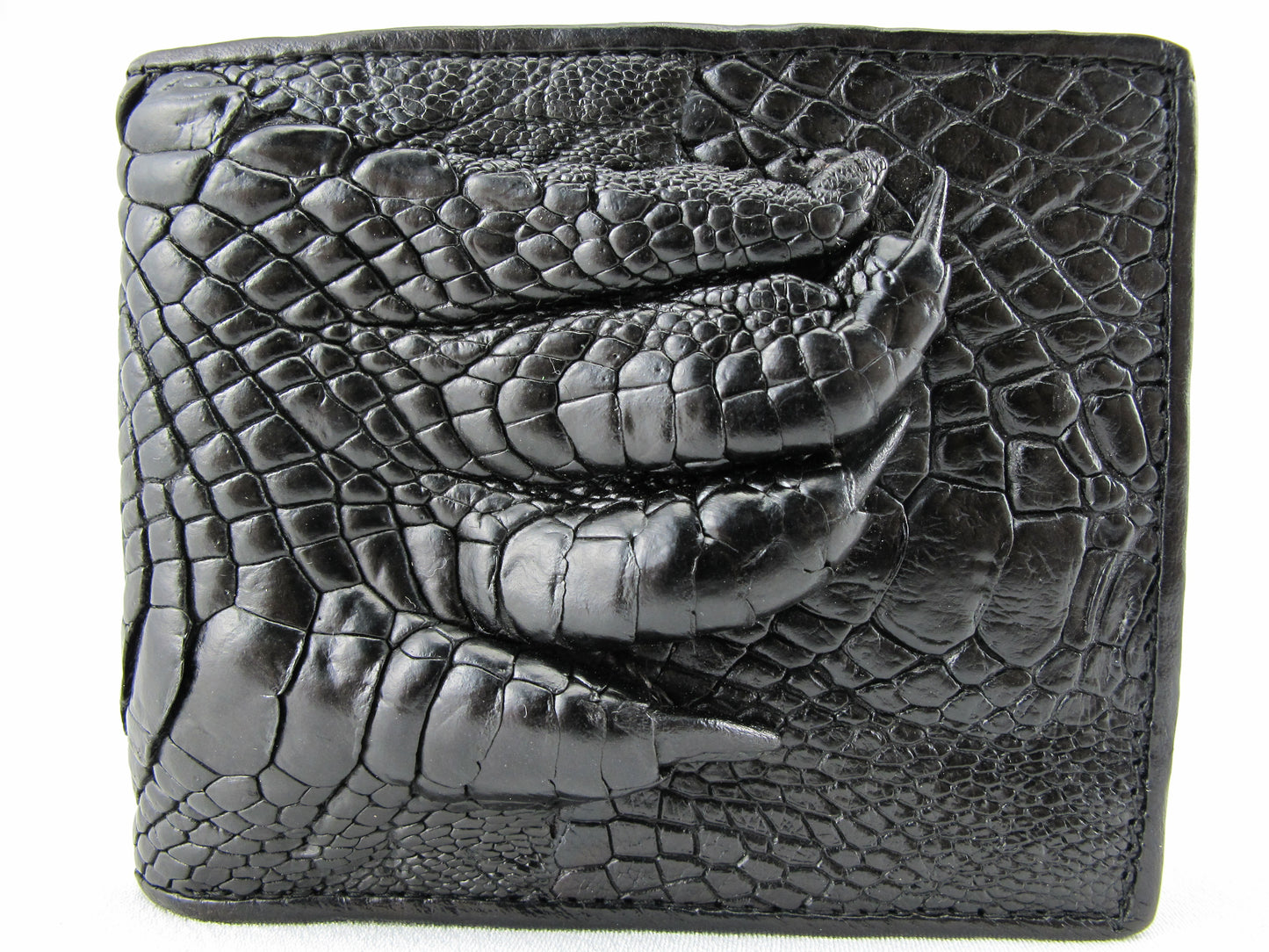 Genuine Crocodile Foot Claw Skin Leather Bifold Wallet