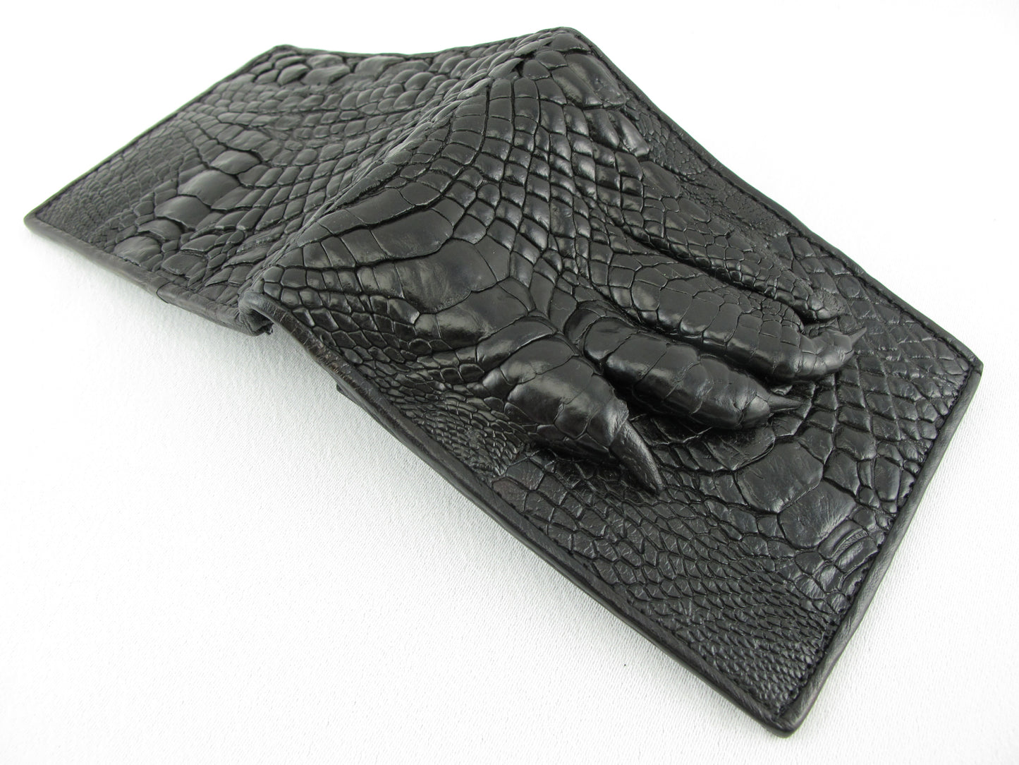 Genuine Crocodile Foot Claw Skin Leather Bifold Wallet