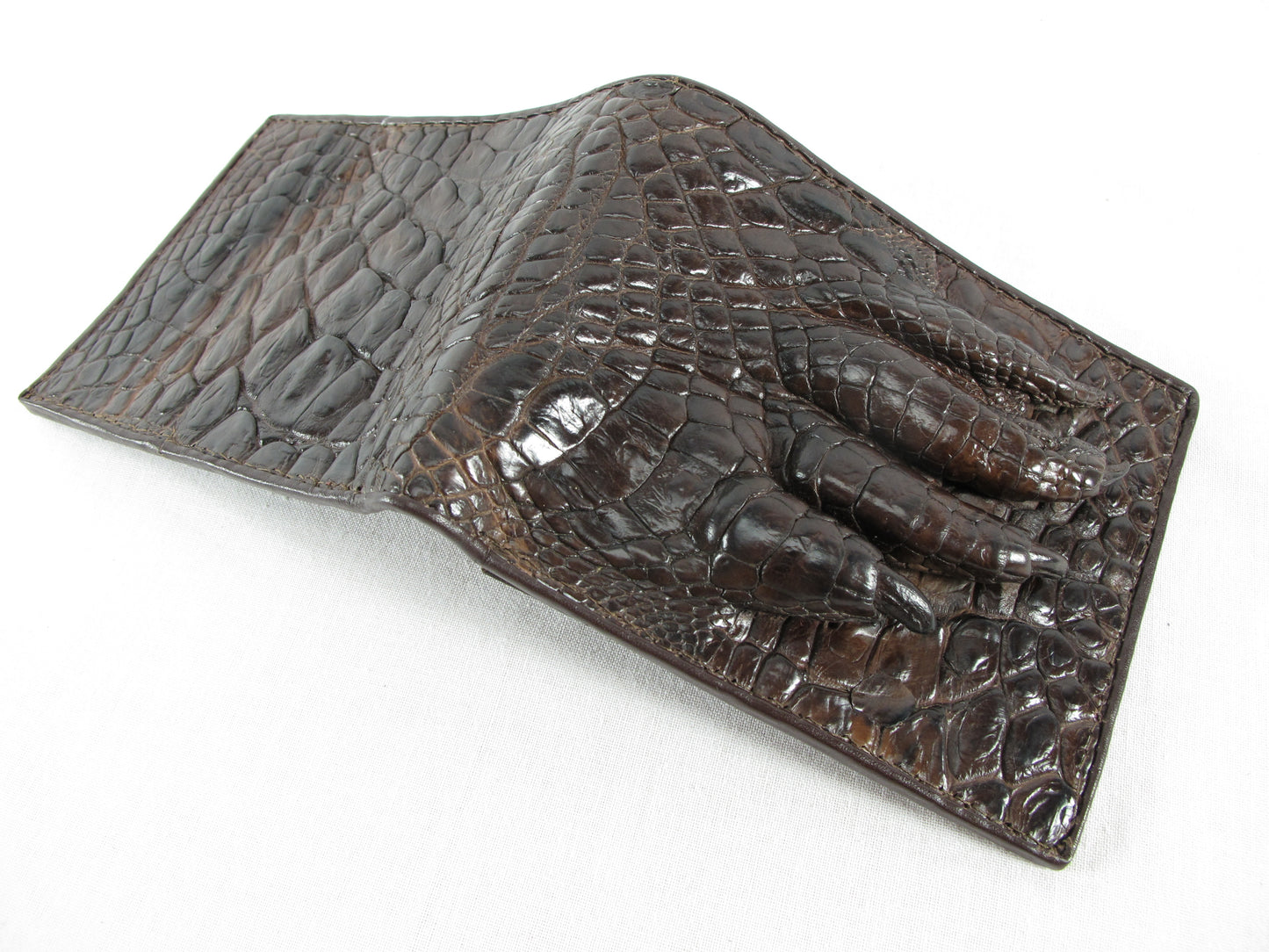 Genuine Crocodile Foot Claw Skin Leather Bifold Wallet