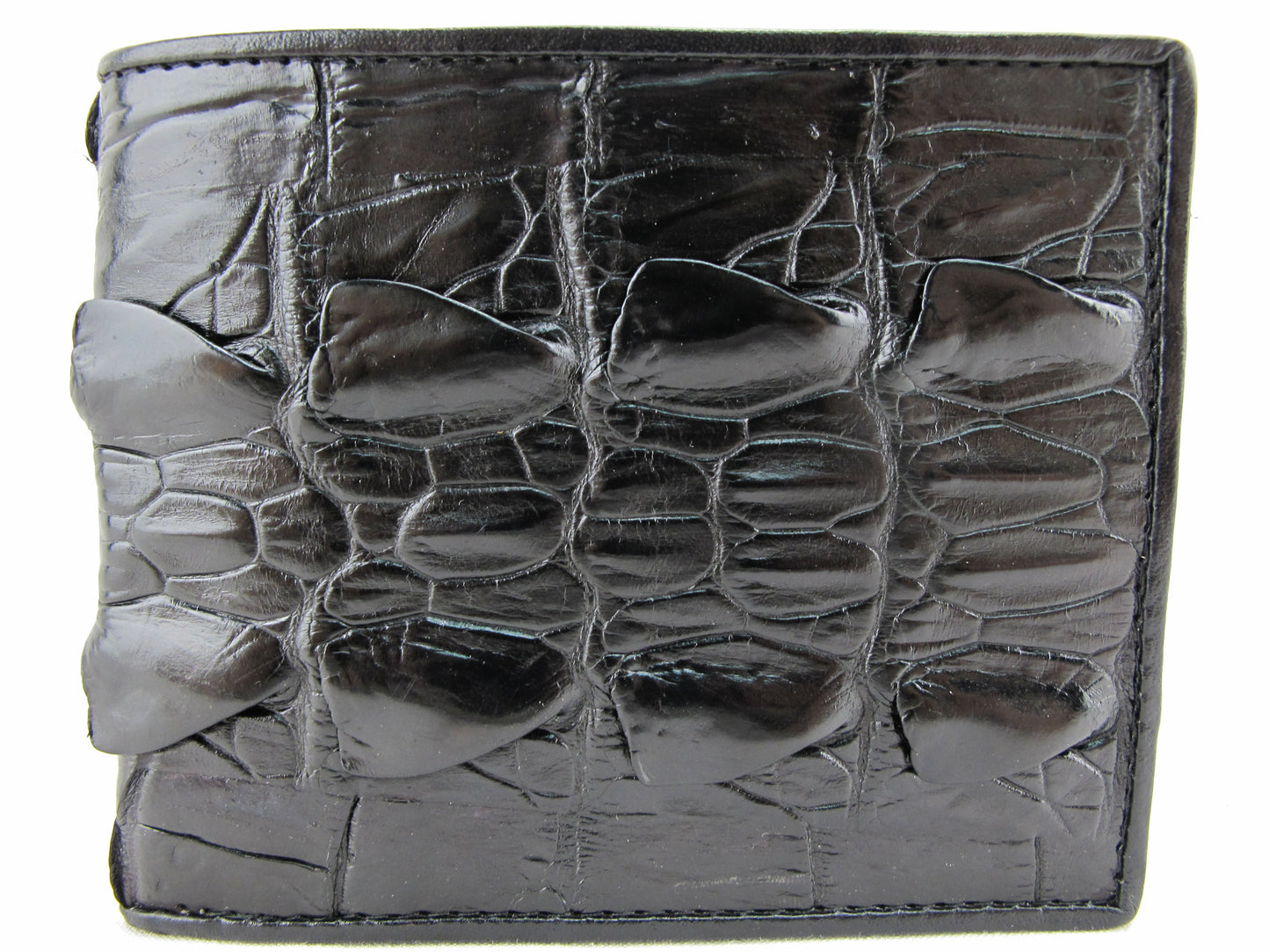Genuine Crocodile Tail Skin Leather Bifold Wallet