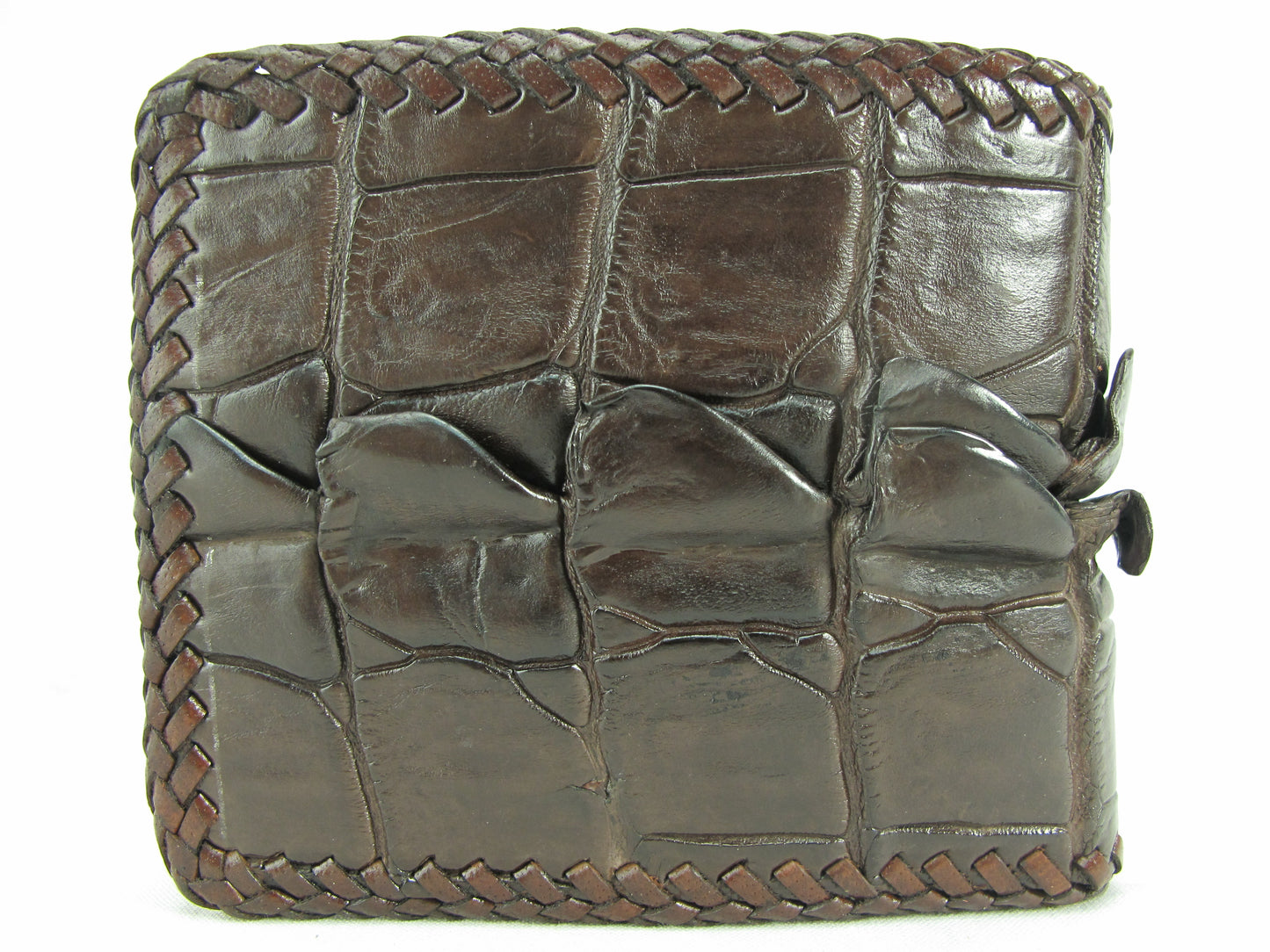 Genuine Crocodile Tail Skin Leather Handmade Bifold Wallet