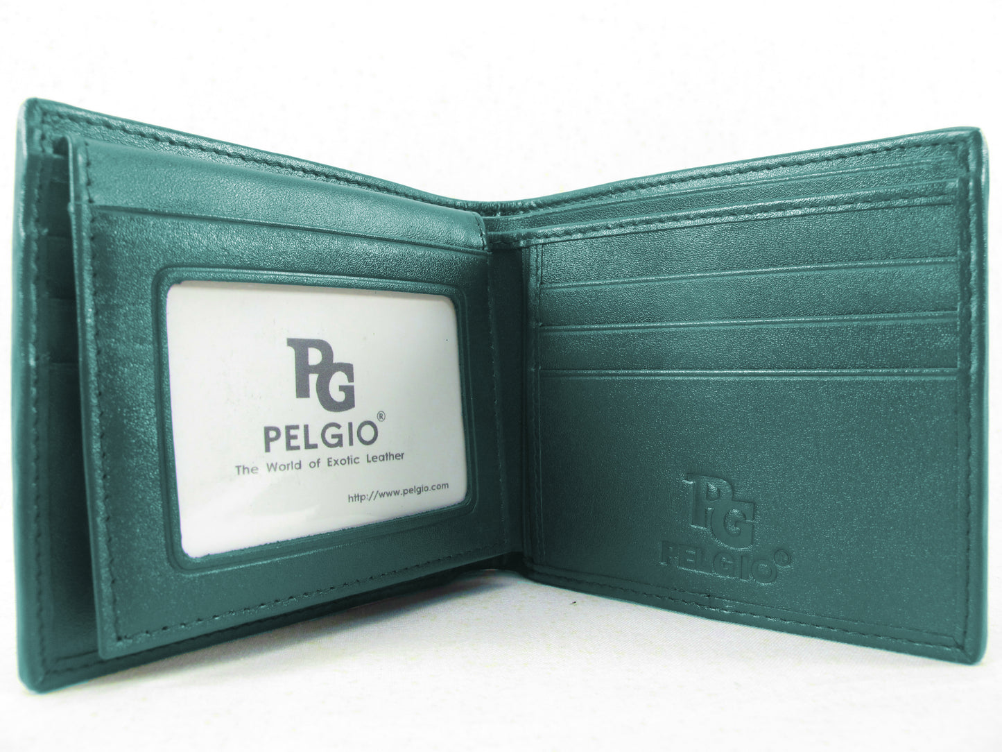 Genuine Crocodile Backbone Skin Leather Men's Bifold Wallet