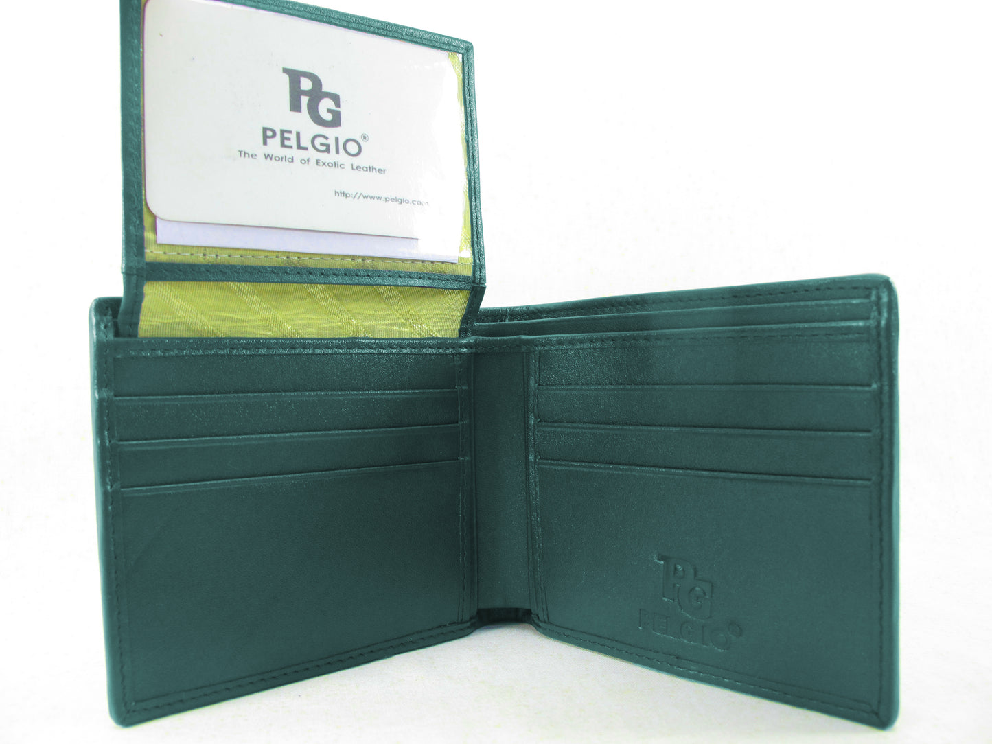 Genuine Crocodile Backbone Skin Leather Men's Bifold Wallet