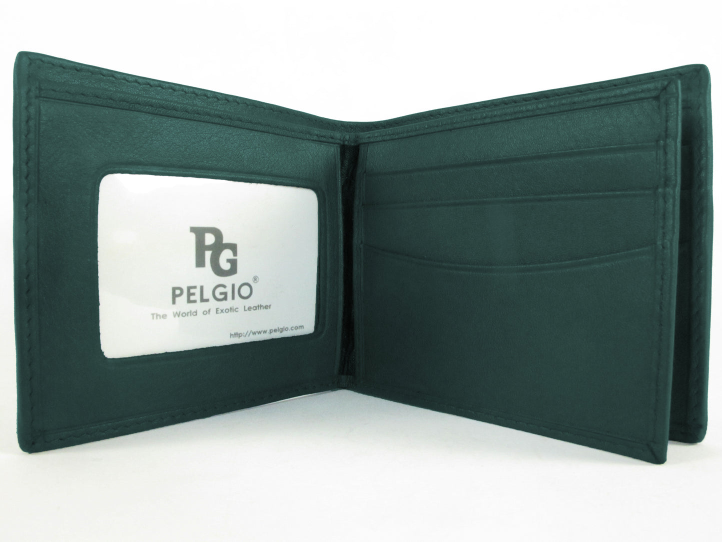 Genuine Polished Stingray Skin Leather Intrecciato Men's Bifold Handmade Wallet