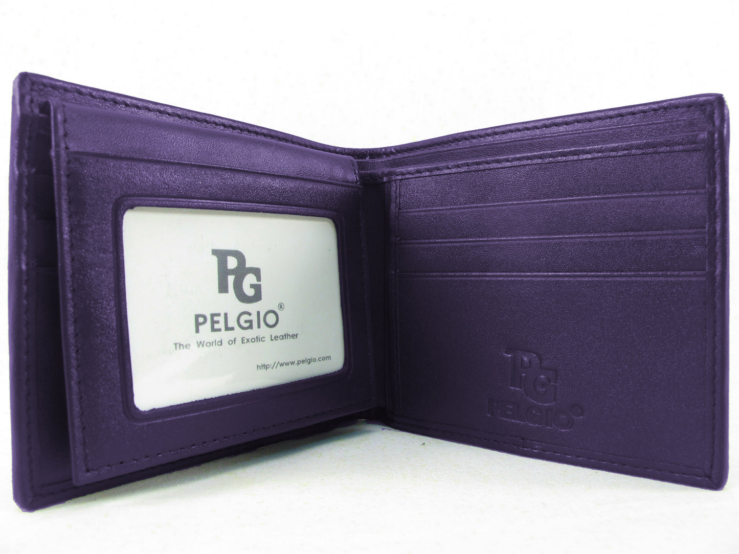 Genuine Crocodile Backbone Skin Leather Men's Bifold Wallet