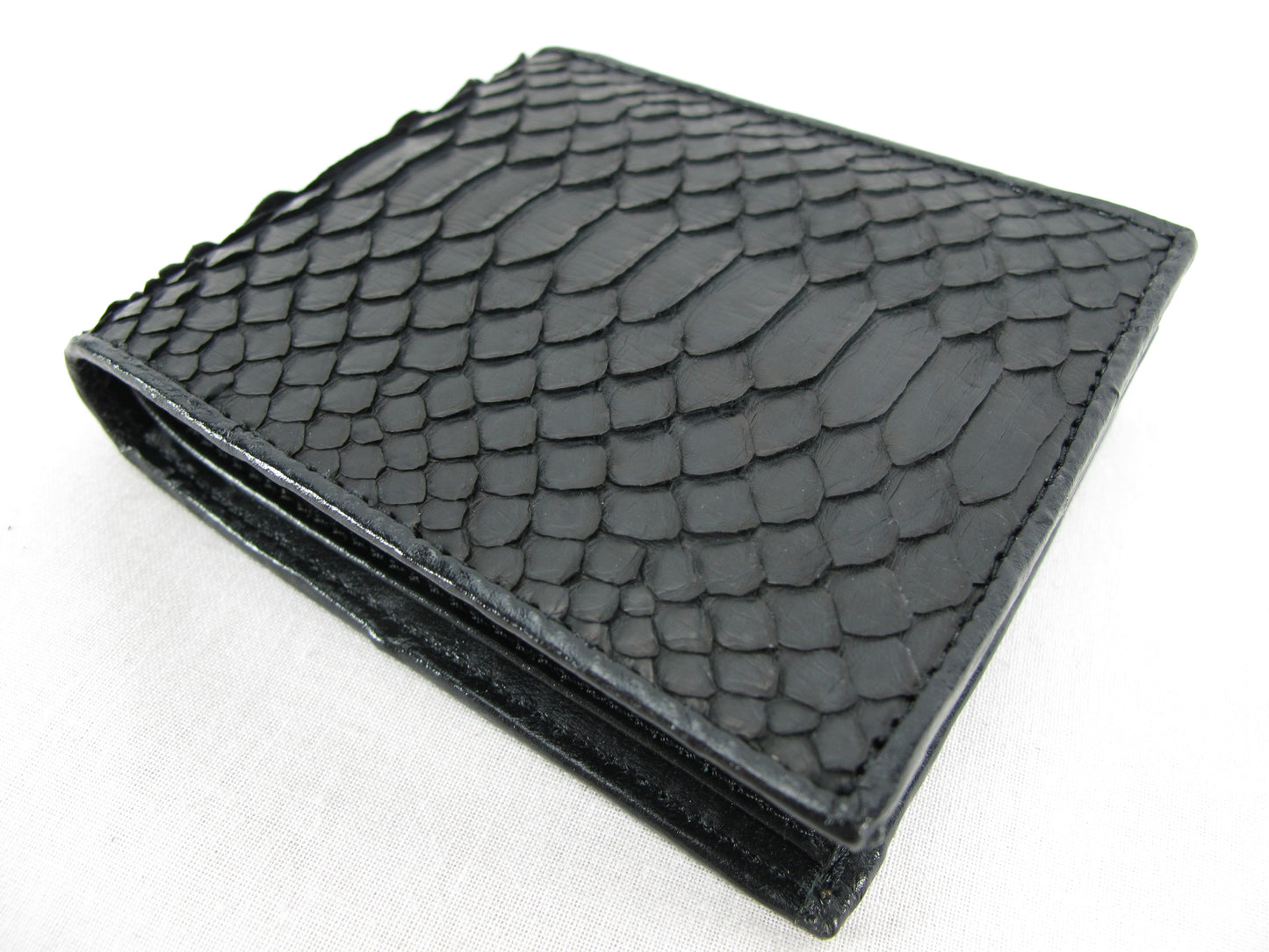 Genuine Python Belly Snake Skin Leather Soft Bifold Wallet
