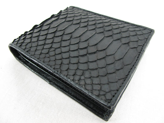 Genuine Python Belly Snake Skin Leather Soft Bifold Wallet
