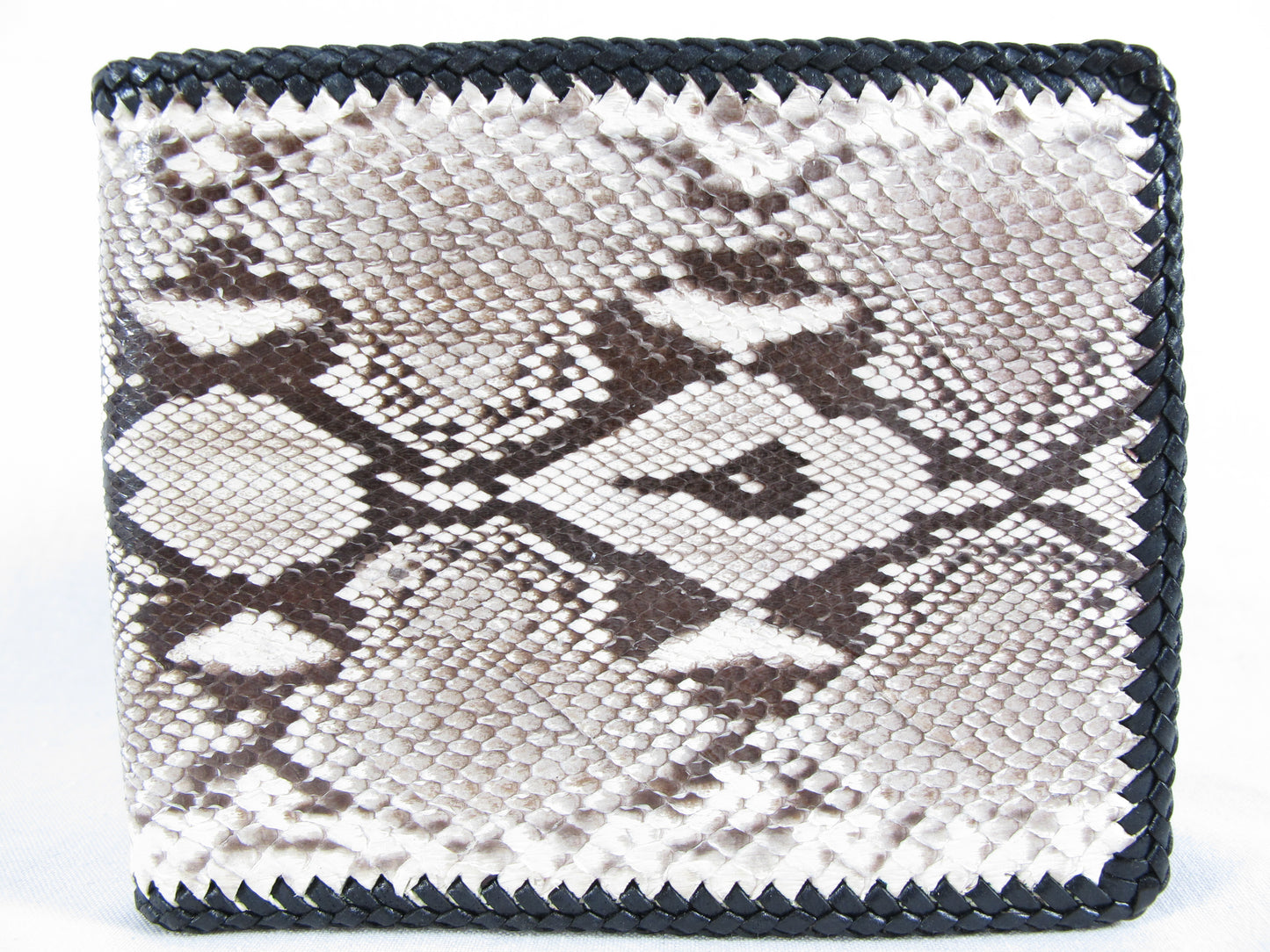 Genuine Reticulated Python Snake Skin Leather Handmade Bifold Wallet