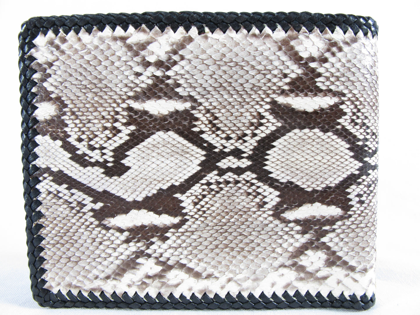 Genuine Reticulated Python Snake Skin Leather Handmade Bifold Wallet