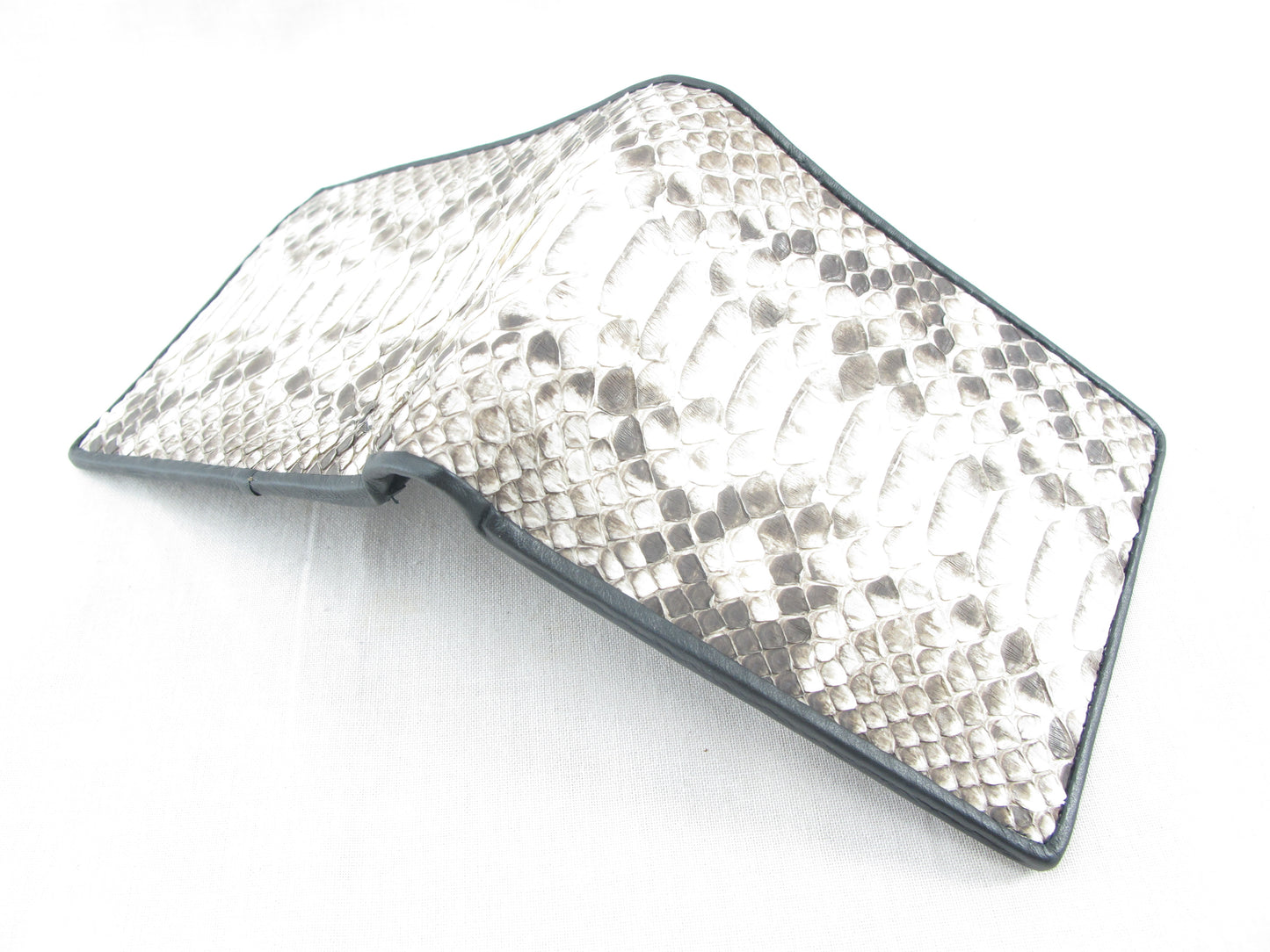 Genuine Python Belly Snake Skin Leather Soft Bifold Wallet