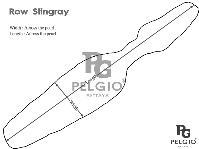 Genuine Stingray Skin Row Diamond Leather Hide Pelt