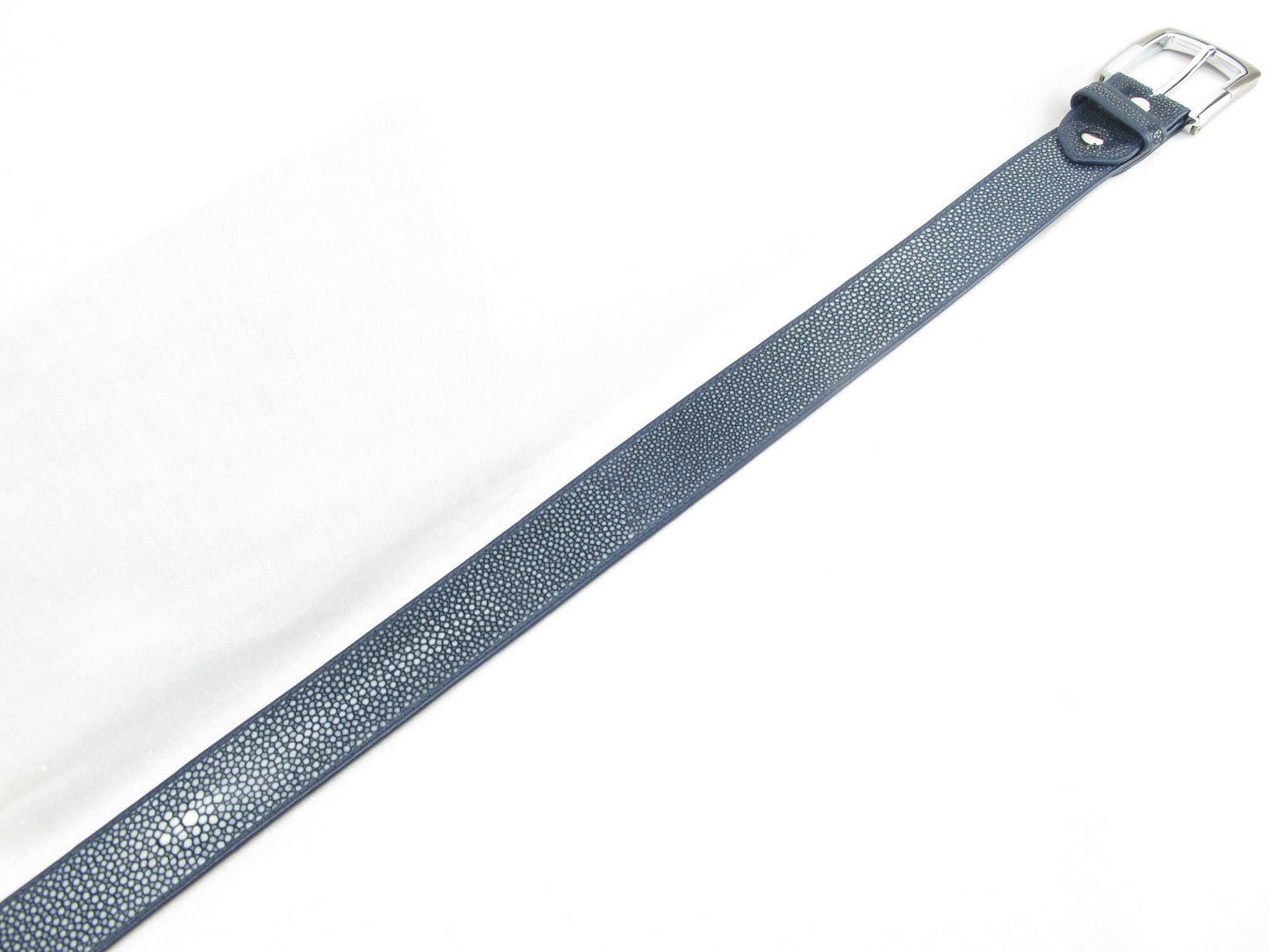 Genuine Polished Stingray Skin Leather Casual Men's Belt