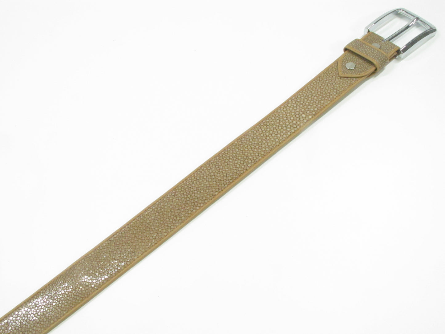 Genuine Polished Stingray Skin Leather Casual Men's Belt