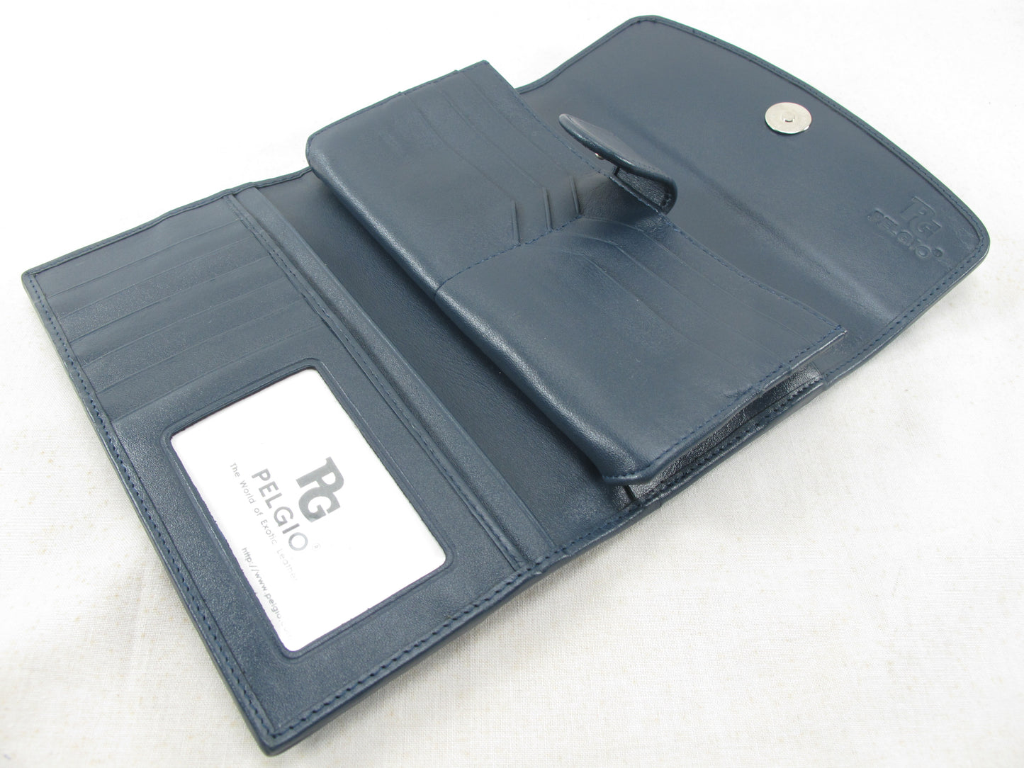 Genuine Stingray Skin Leather Women's Trifold Clutch Wallet Purse