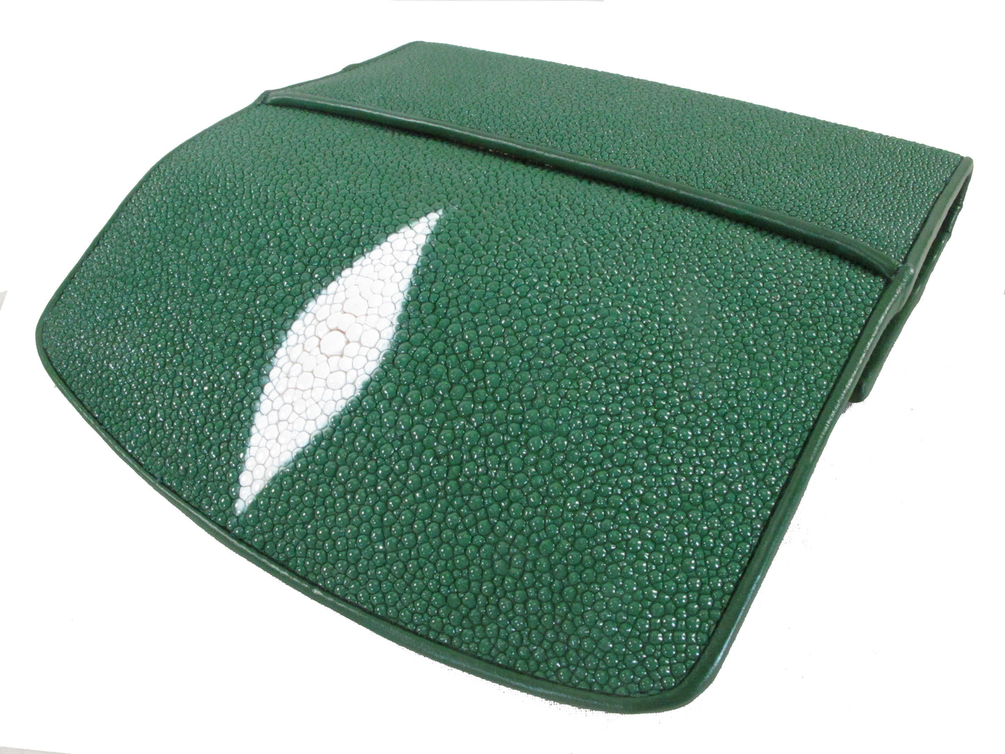 Genuine Stingray Skin Leather Women's Trifold Clutch Wallet Purse