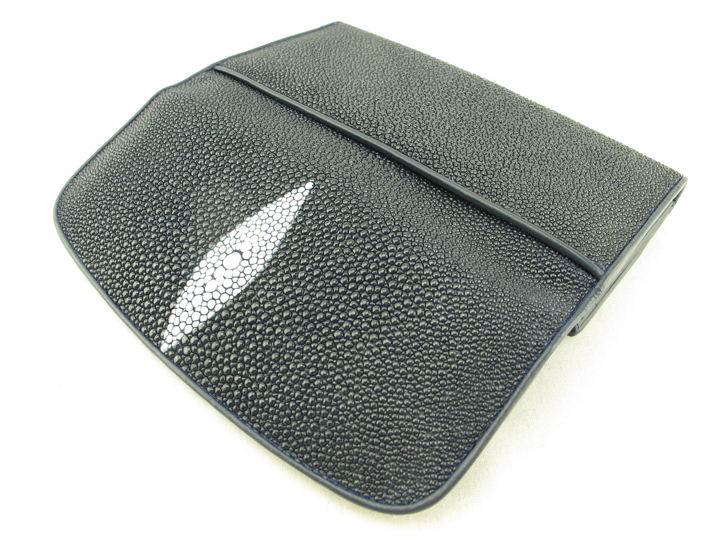 Genuine Stingray Skin Leather Women's Trifold Clutch Wallet Purse