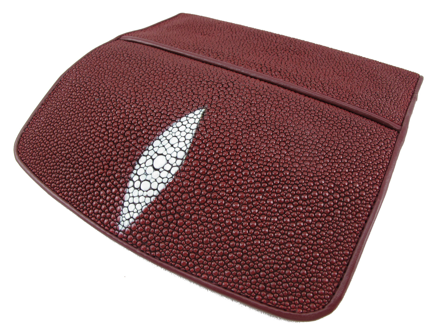 Genuine Stingray Skin Leather Women's Trifold Clutch Wallet Purse